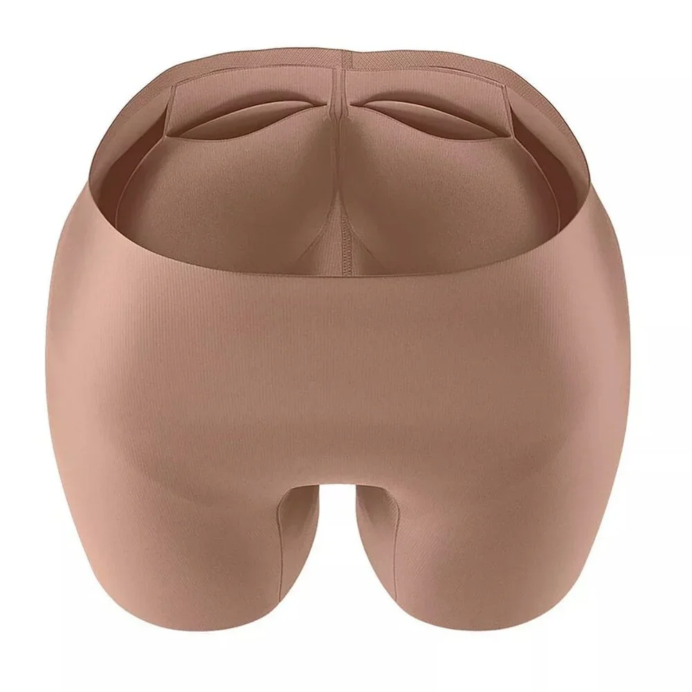 #1133 Leonisa Undetectable Padded Butt Lifter Shaper Shorts - Brown- Nude 02